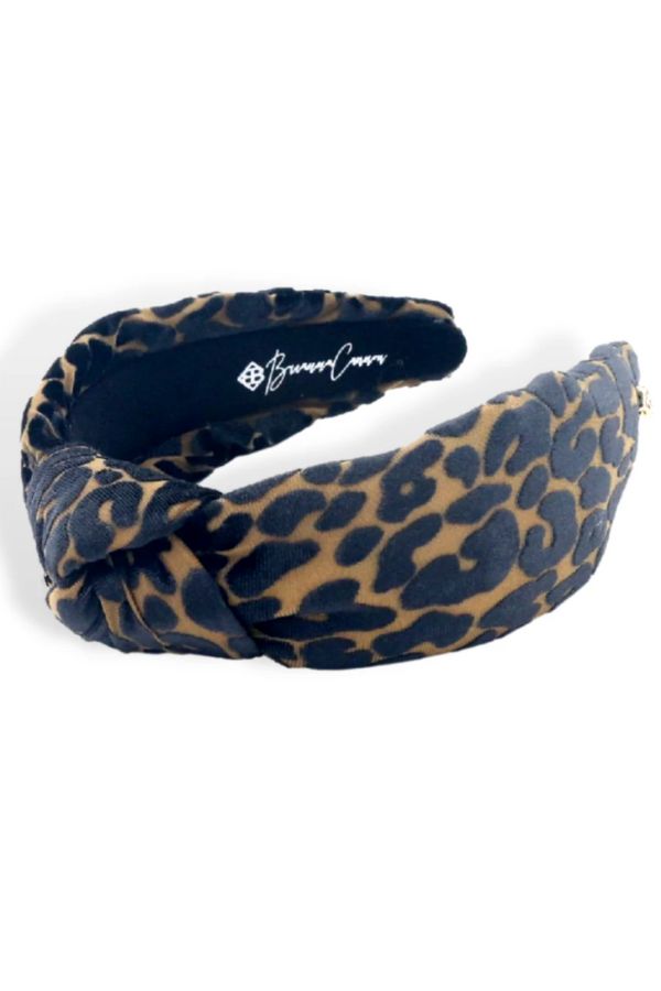 Black and Tan Leopard Knotted Headband