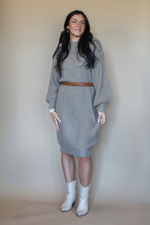 Slouchy Chic Midi Sweater Dress