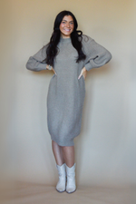 Slouchy Chic Midi Sweater Dress