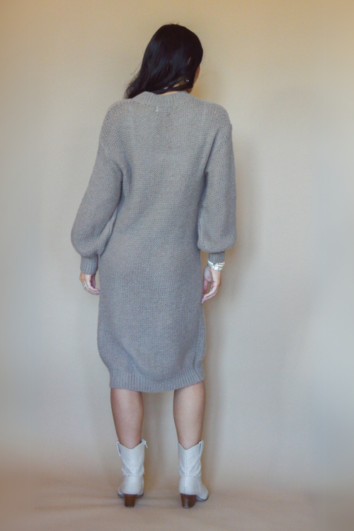 Slouchy Chic Midi Sweater Dress