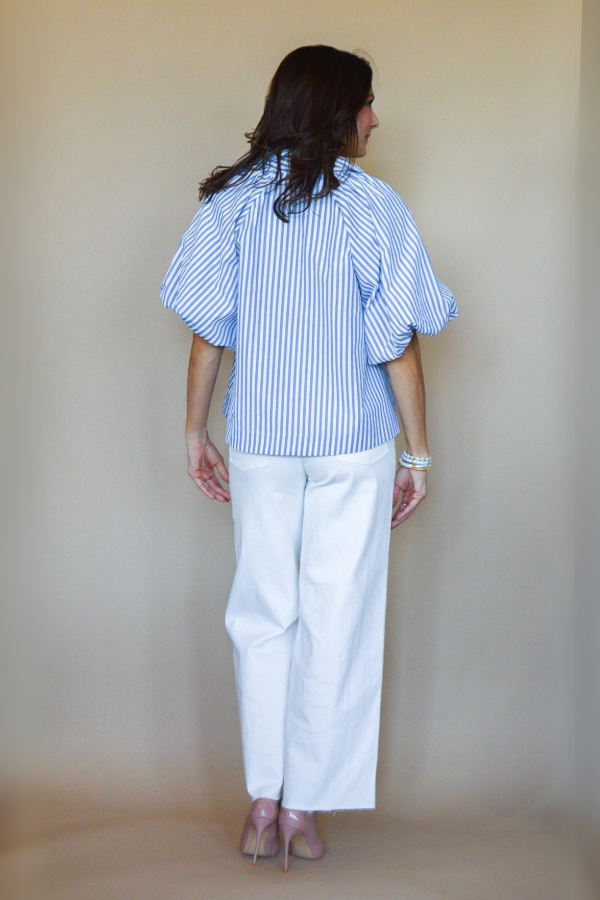 Skyline Stripe Button Down Top