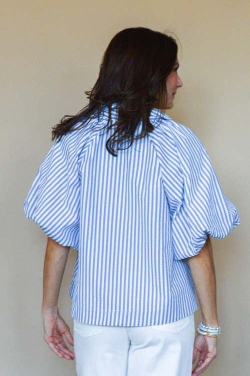 Skyline Stripe Button Down Top