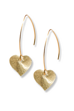 Heart drop earrings