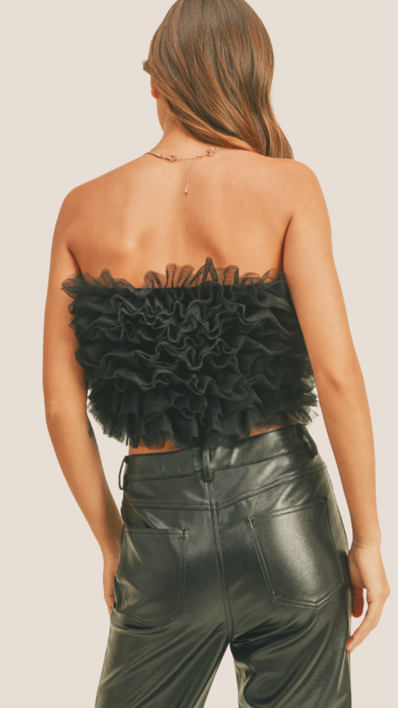 MB Show Up Tulle Tube Top