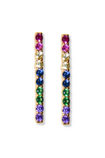 Multi Rhinestone Bar Earrings