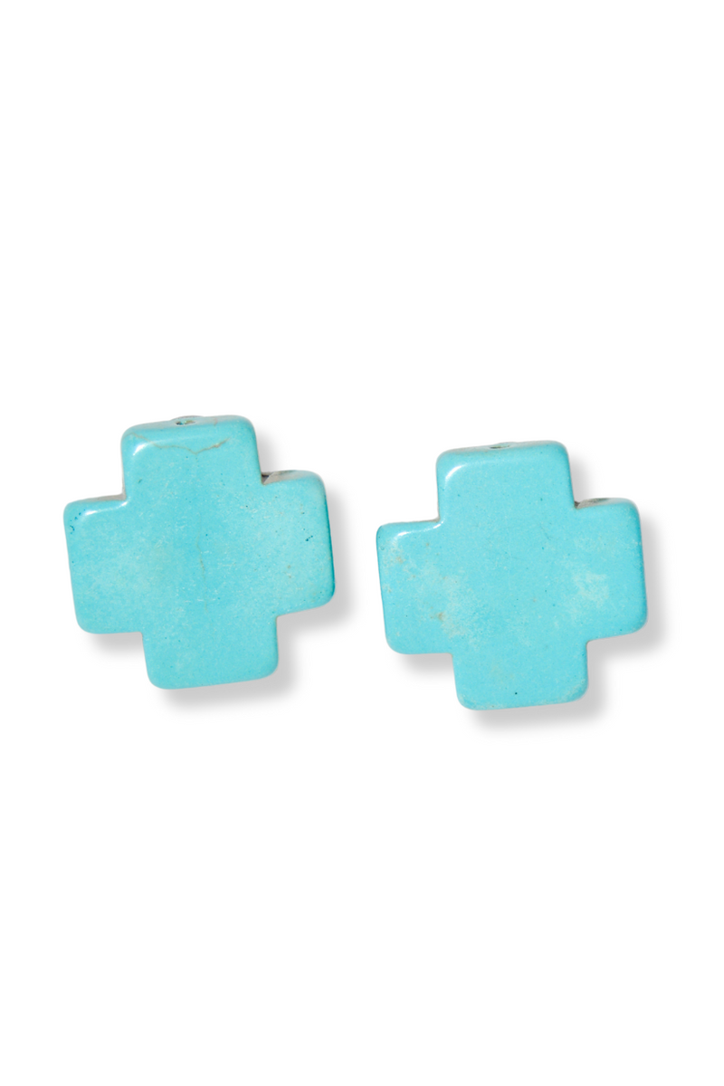 Large Cross Stud Earrings