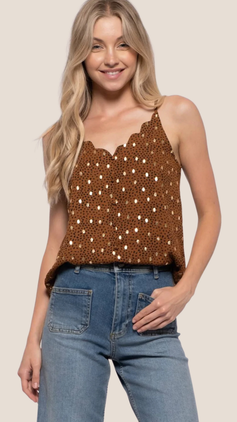 All Too Well Scalloped Tank