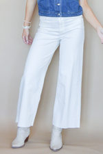 The Wide Glide Wide Leg Twill Pants- White