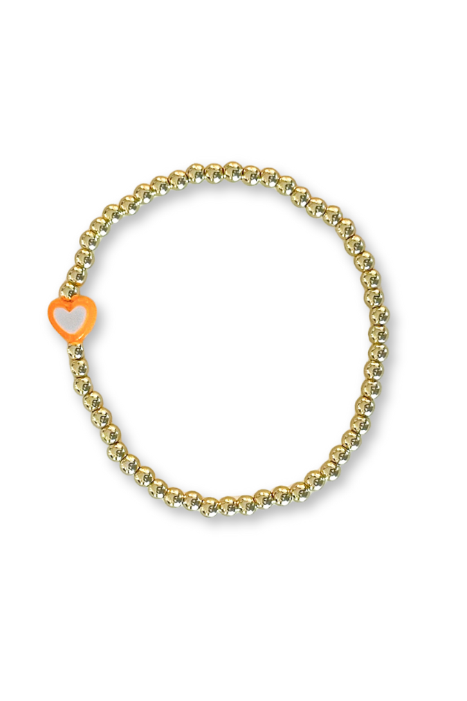 Orange Heart Bracelet