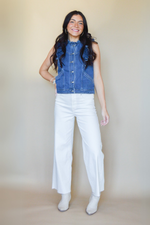 Bluewave Denim Ruffle Vest