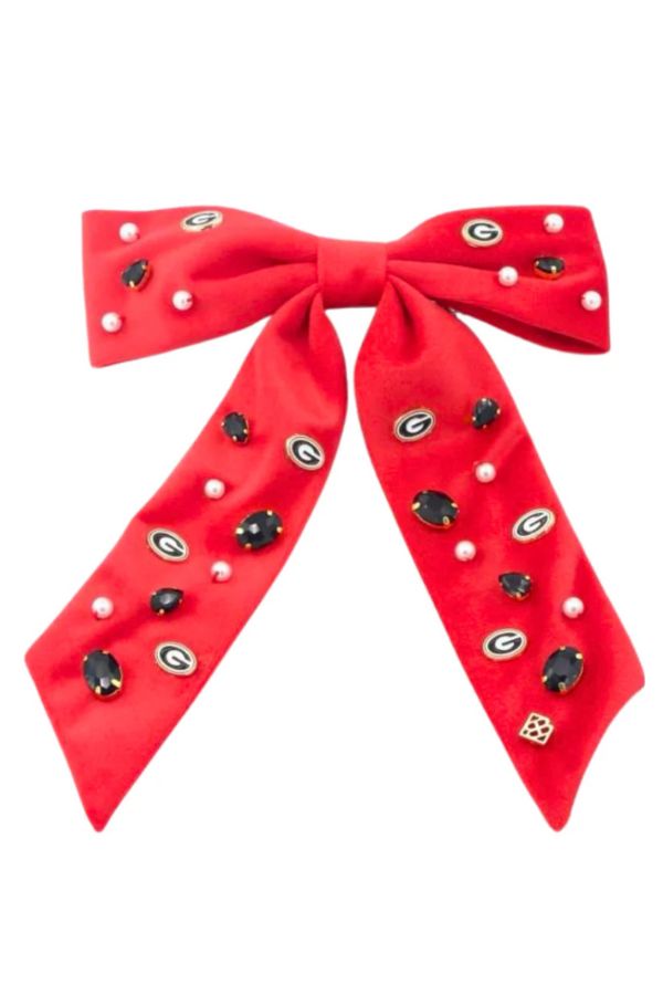 Red UGA Bow Barrette