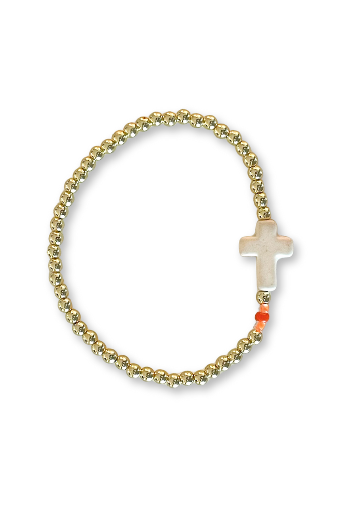 White Cross Bracelet