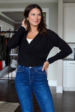 Midnight Pirouette Wrap Top