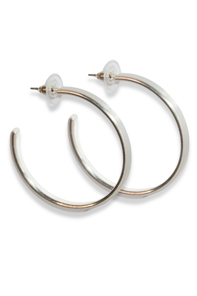 Barrett Hoop Earrings - silver