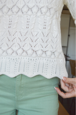 Winter Clouds Scalloped Sweater