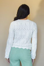 Winter Clouds Scalloped Sweater