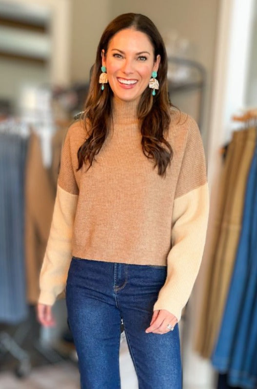 Just a Friend Color Block Sweater