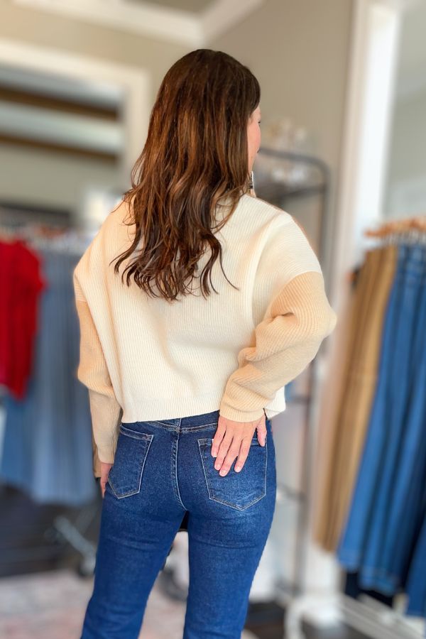 Just a Friend Color Block Sweater