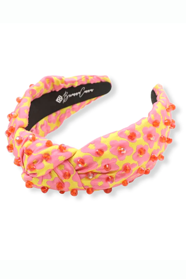 MB Pink and Yellow Flower Power Headband