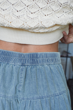 Ruffled Breeze Denim Shorts