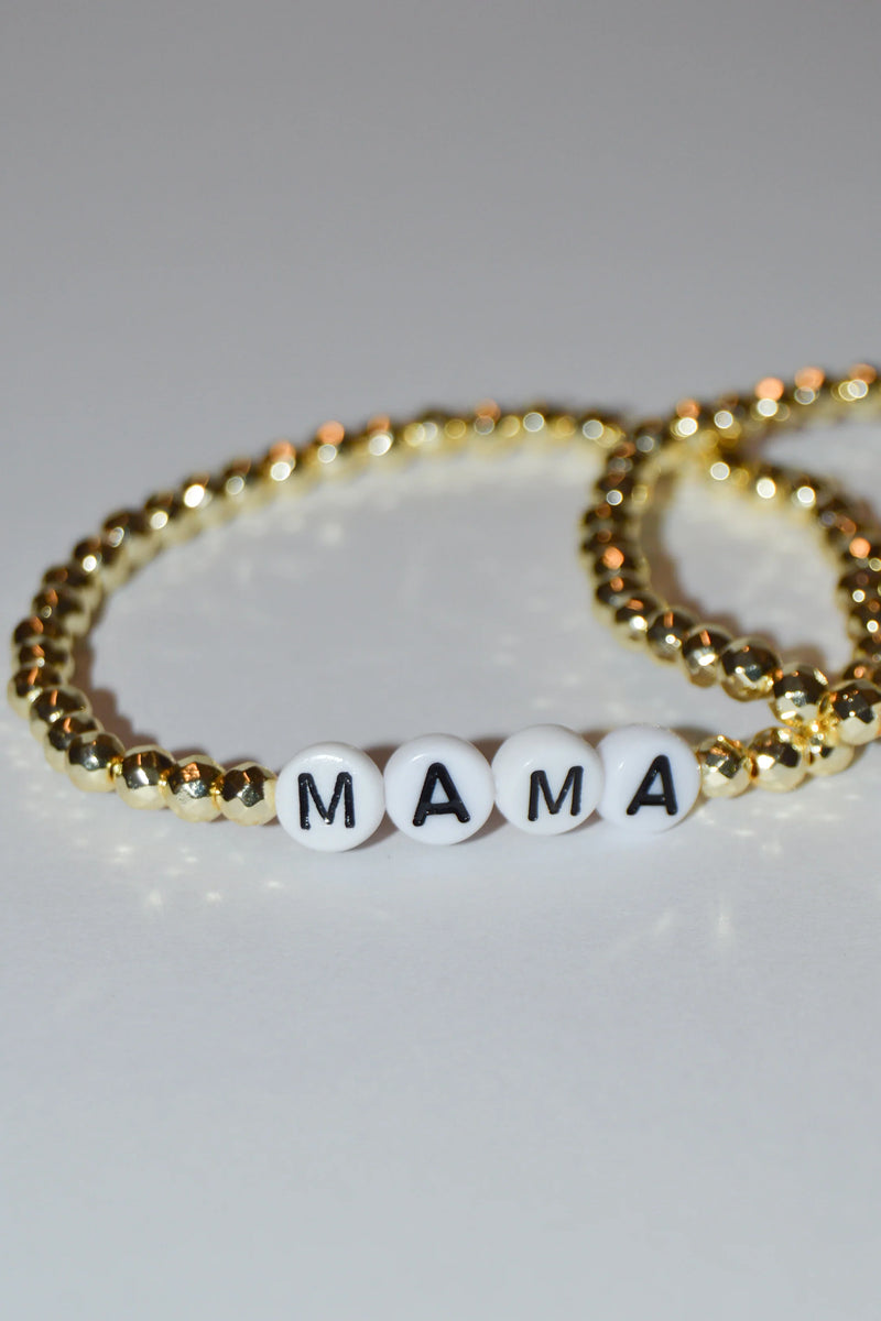 Customizable Gold Bracelet - White