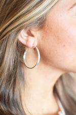 Barrett Hoop Earrings - silver
