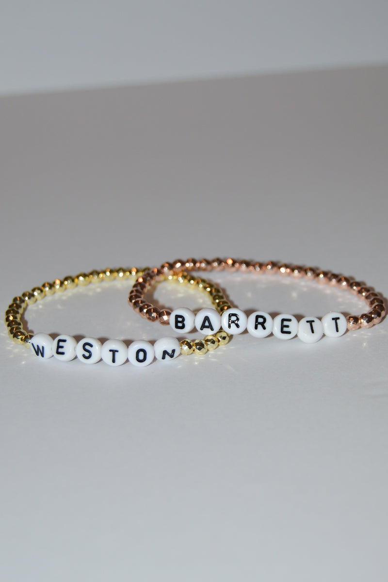 Gold Words Bracelets