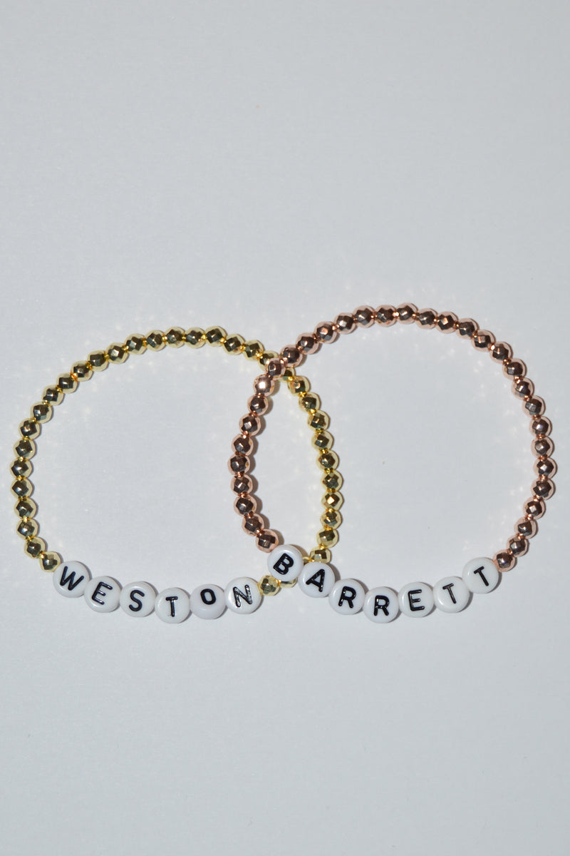 Gold Words Bracelets