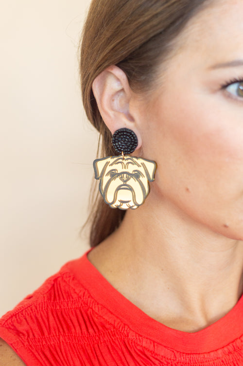 Bulldog Earrings