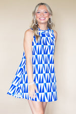All American Ruffle Neck Dress