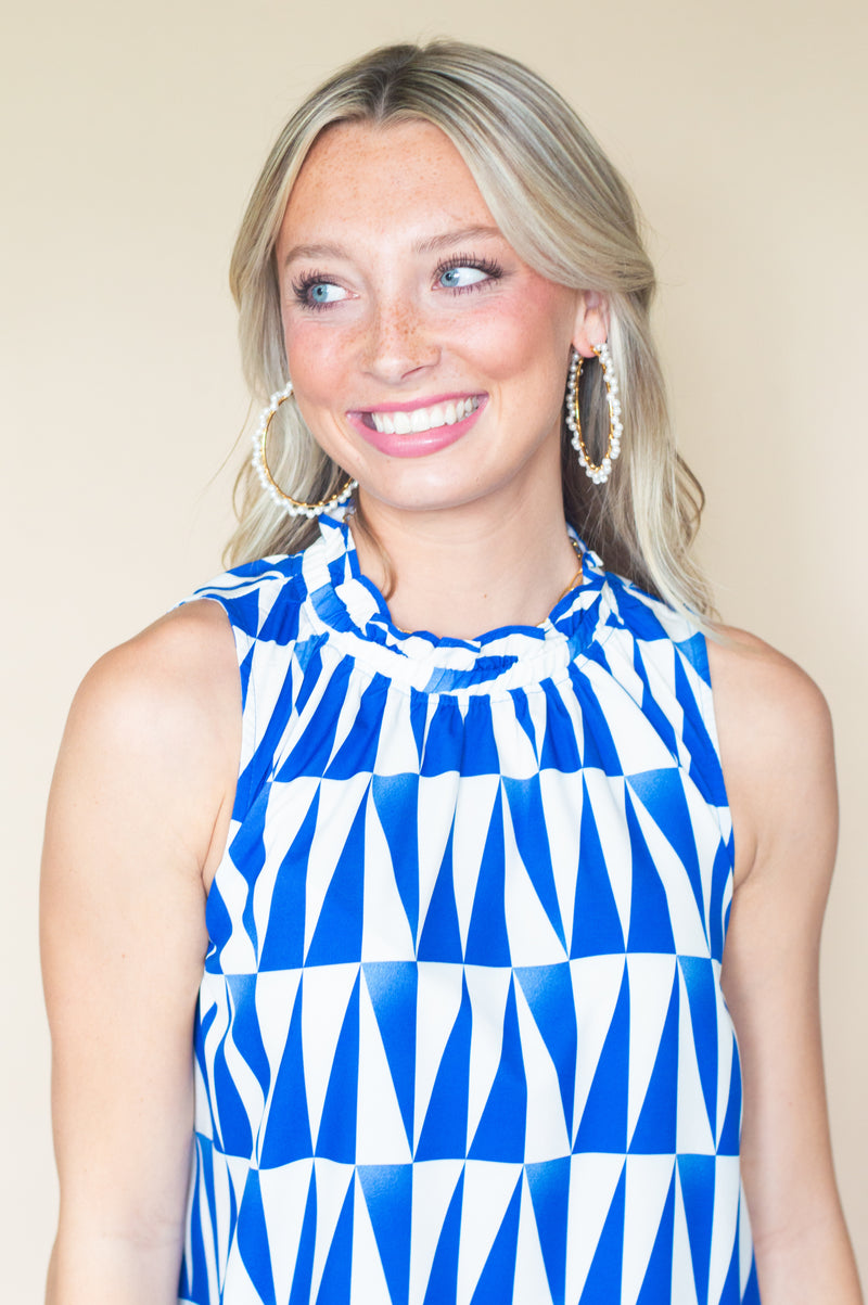 All American Ruffle Neck Dress