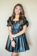 Back in Black Vegan Leather Dress