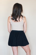 Twist and Puff Mini Bubble Skirt- Black