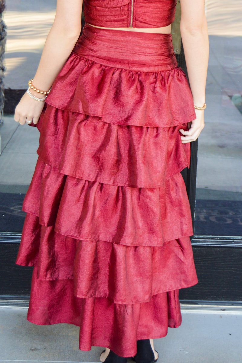 Ruffled Romance Midi Skirt