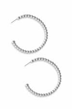 Grace Hoop Earrings- silver