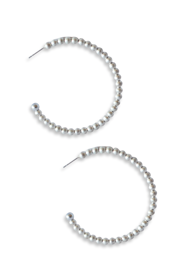 Grace Hoop Earrings- silver