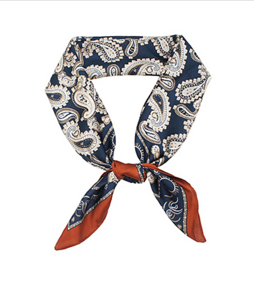Paisley Border Print Bandana Scarf