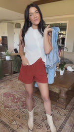 Closing Time Mini Corduroy Shorts