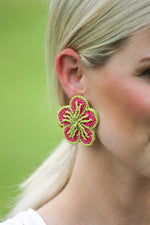 Large Sunny Earrings- pink