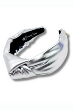 Silver Puff Metallic Headband