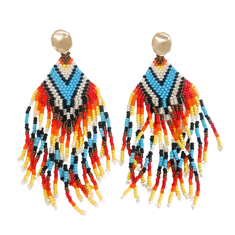 Tribal Beaded Earrings