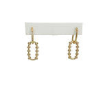 Pave Link Earrings- gold