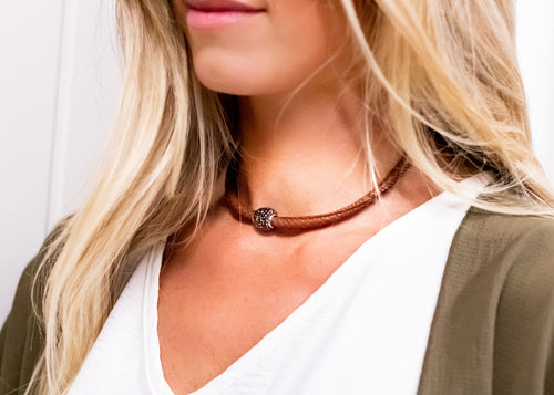 Leather Wrap Bracelet or Choker